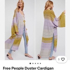Free People midnight reflections knit cardigan kimono